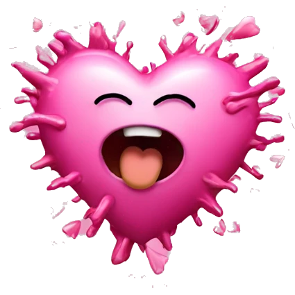 Heart exploding with pink hearts emoji