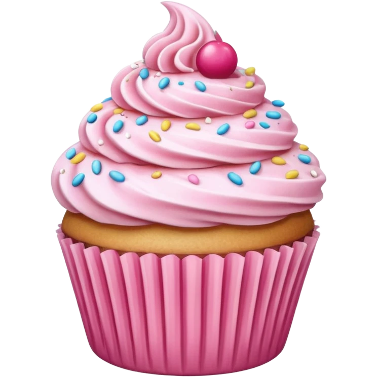 Cupcake with pink icing emoji
