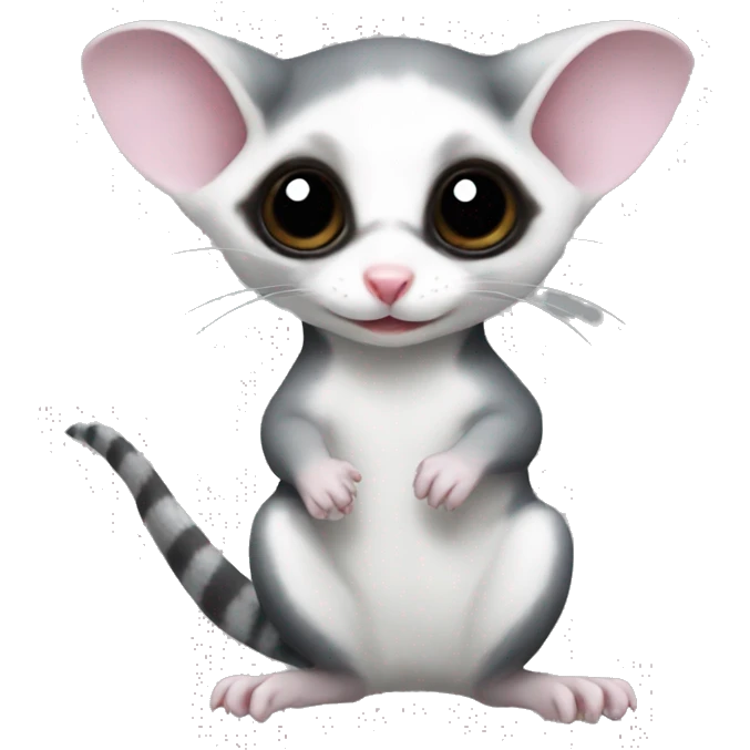 Sugar glider white with grey emoji
