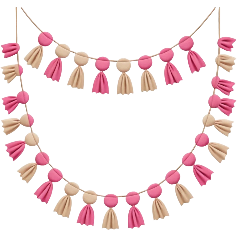 Pink and beige garland  emoji