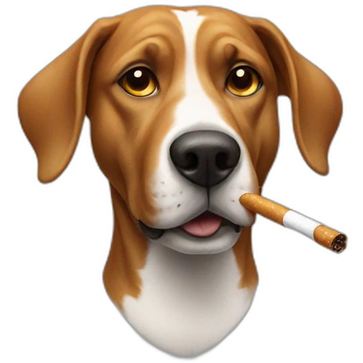 smoking dog emoji