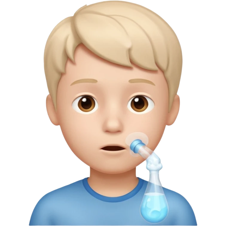 Healthy food  : Boy Breathing 3d Icon with color of D0B8FF
 emoji