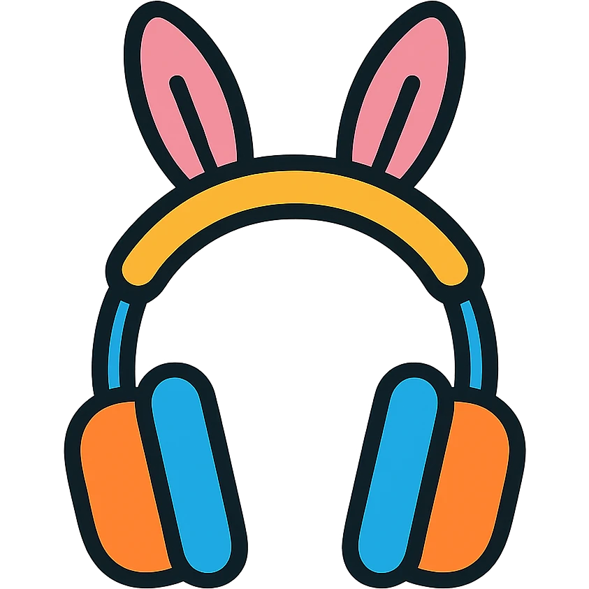 headphones with rabbit ears on top emoji