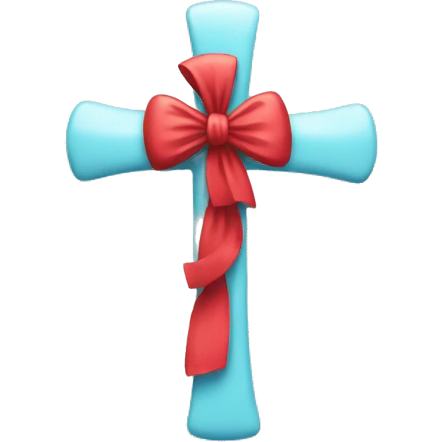 Cross with bow emoji