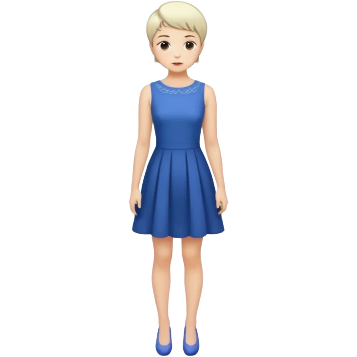 woman full body standing short pixie hair emoji