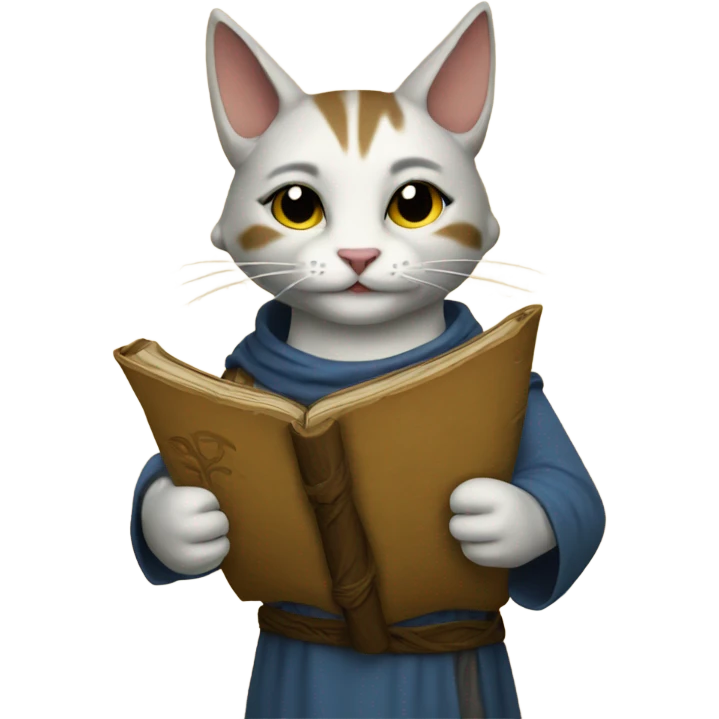 medieval cat holding scroll emoji