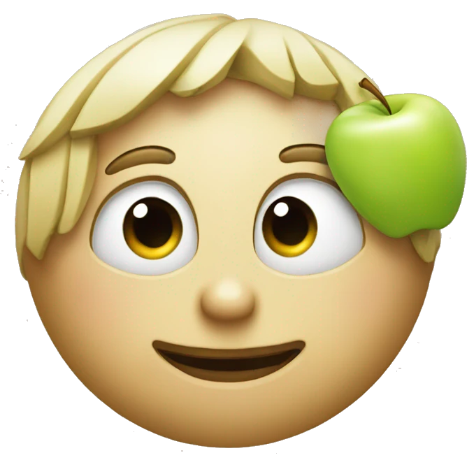 face and apple emoji