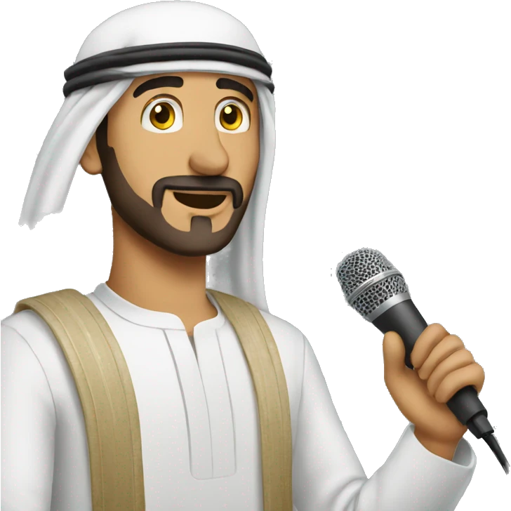 Arab man talking in mic emoji