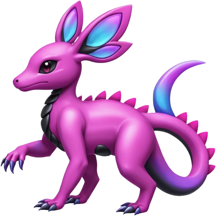 Shiny Dusknoir-Salandit-Sylveon-Fakémon-hybrid-creature (full body)  emoji
