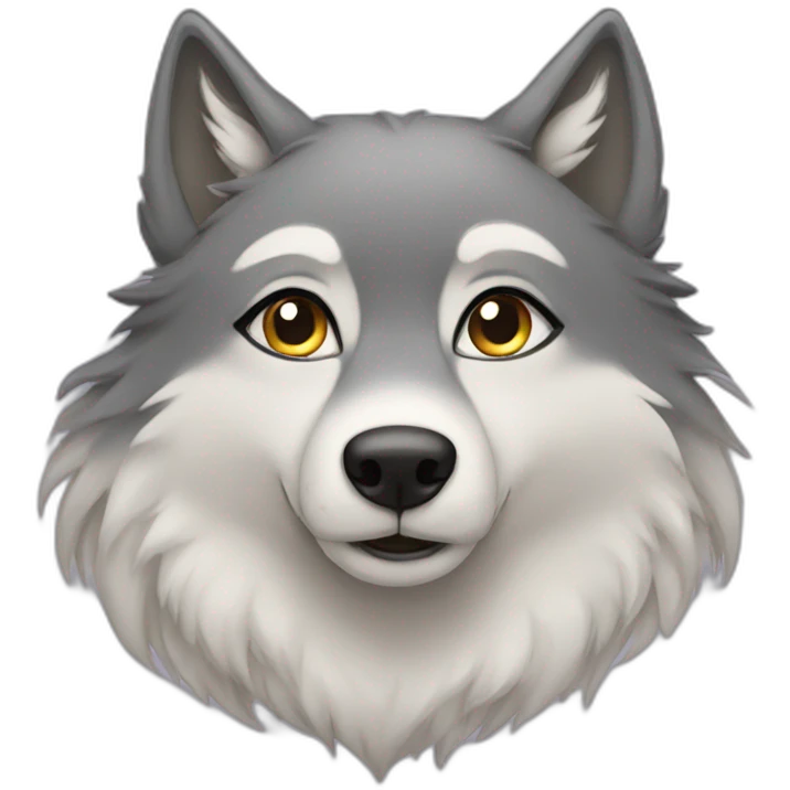 Female wolf with long eyelashes emoji