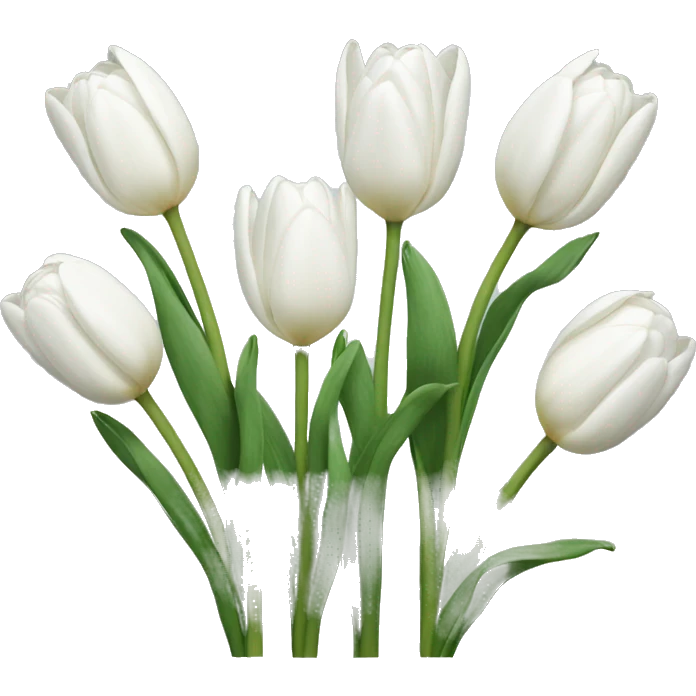 White tulips  emoji
