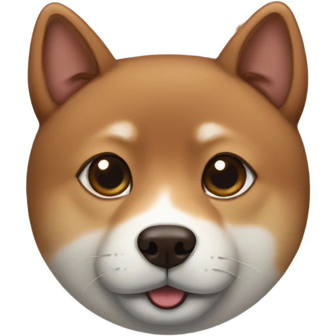 Brown shiba and dark brown tabby cat emoji