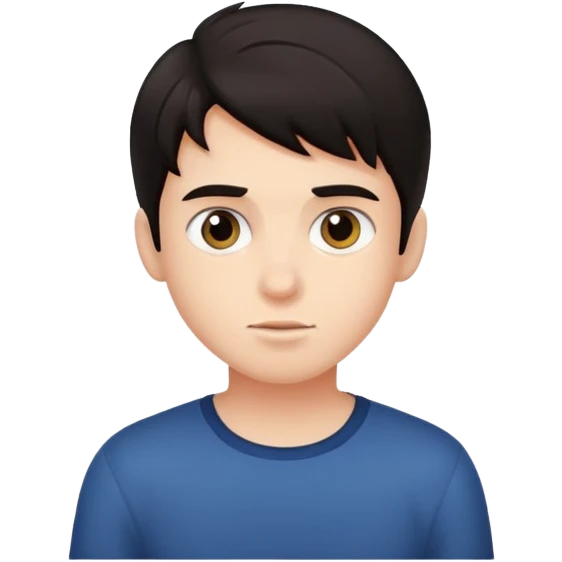 Chico con pelo moreno emoji