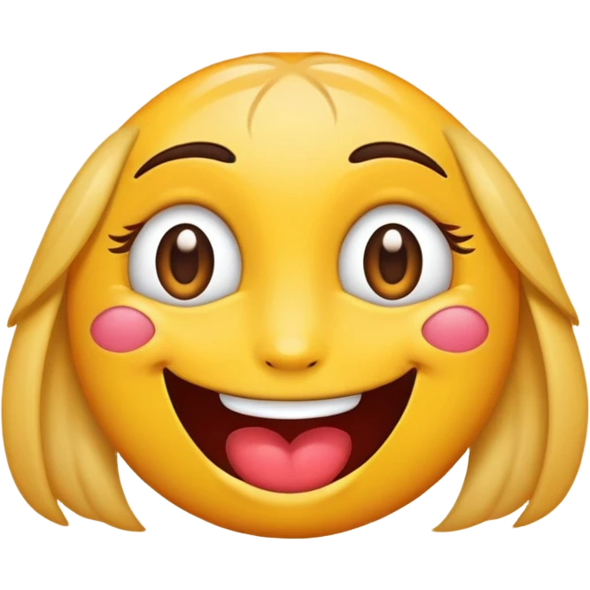 Haz un emoji con una sonrisa de labios tierna y que tenga ojeras y que esté cansado y que su mirada también sea tierna y que tenga las cejas así como de forma tierna emoji