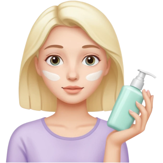 cute pastel colors skin care emoji