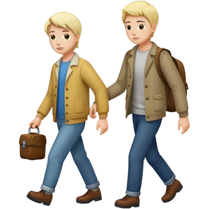 Someone helping otherone drunk friend walk home emoji