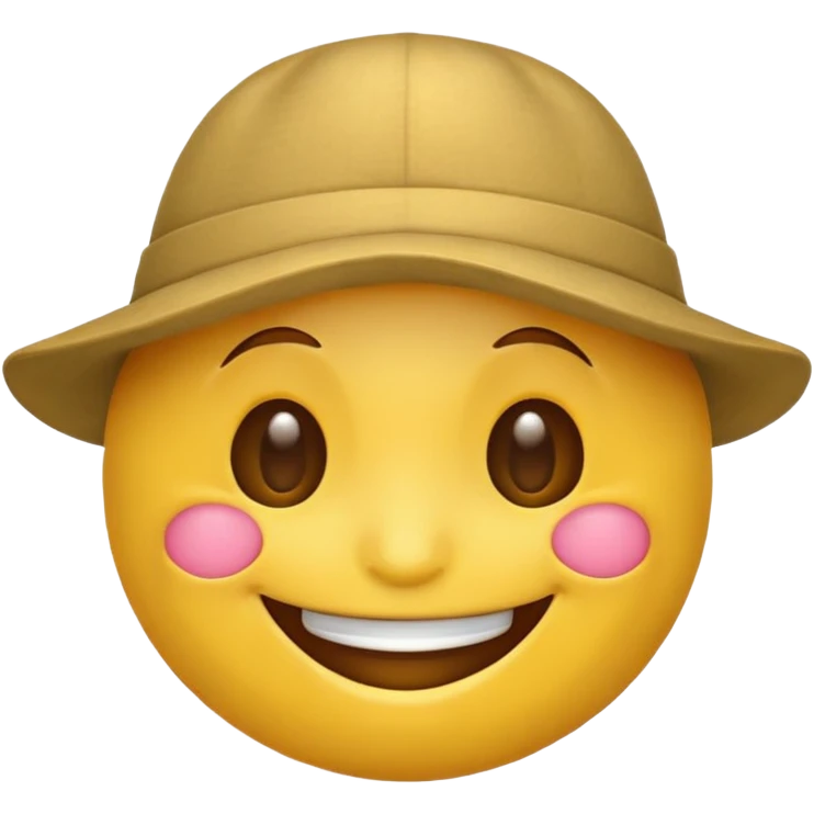 Şapkalı gülen emoji emoji