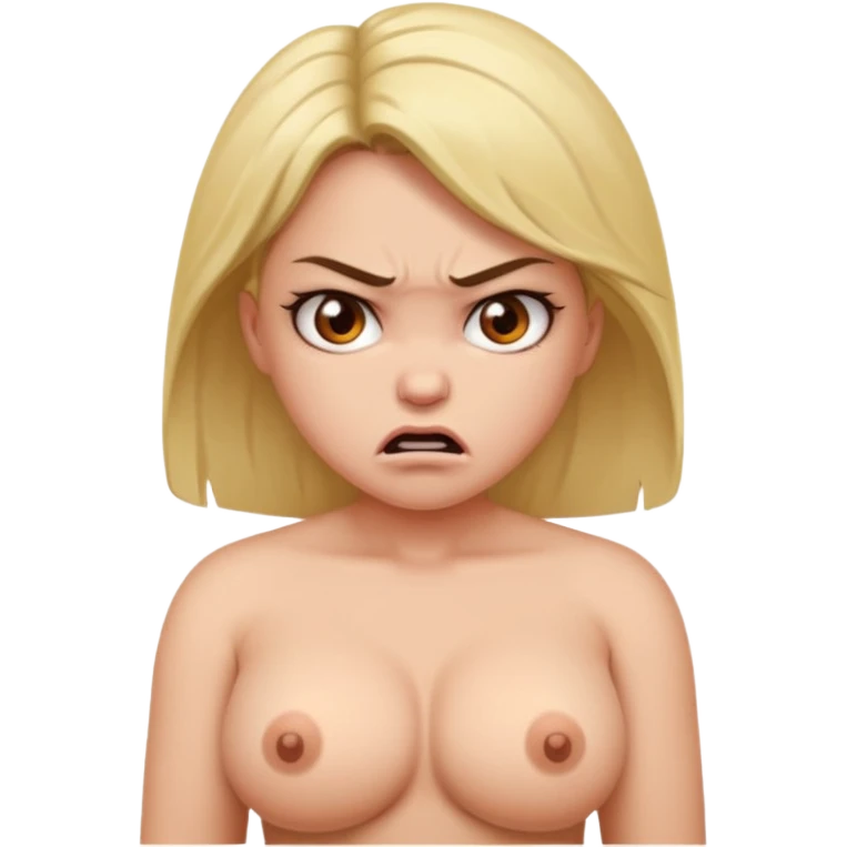 girl big big boobs naked angry emoji