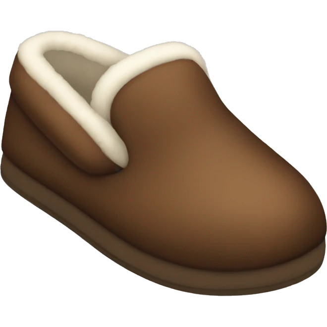 brown winter time slippers emoji