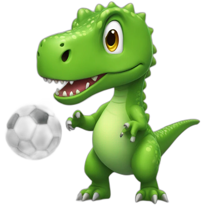 dino playing fifa emoji