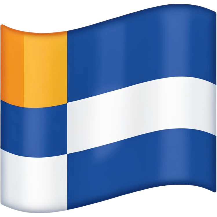 A flag whit darkblue, blue, white, yellow and orange and has 5 stripes white in the middle, blue in next to white left, yellow next to white right, orange next to yellow right, dark blue next to blue left💙🩵🤍💛🧡 emoji