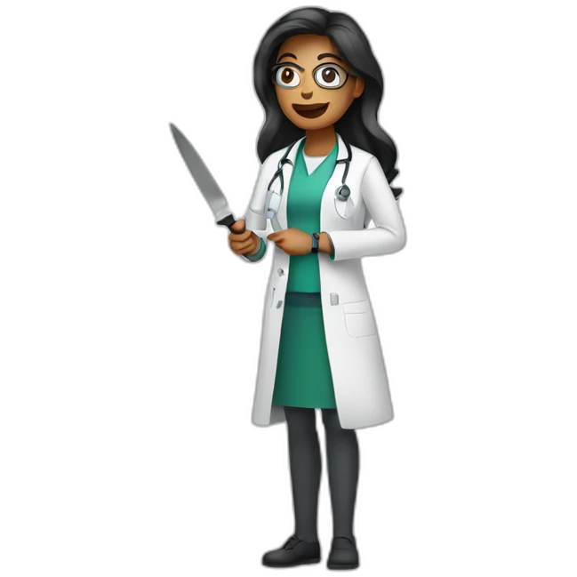 Female Dr. With knife emoji