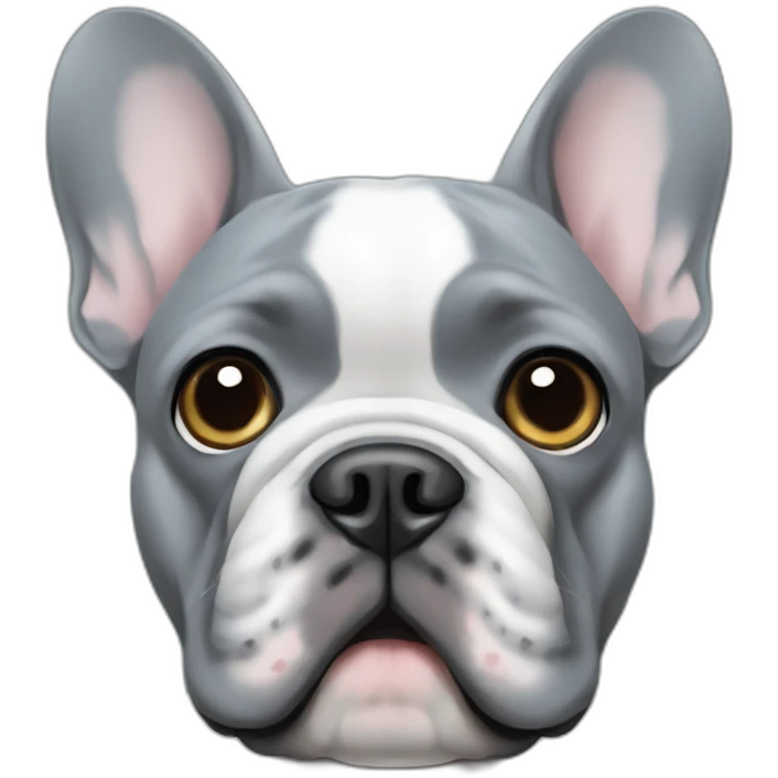 Grey blue French bulldog emoji
