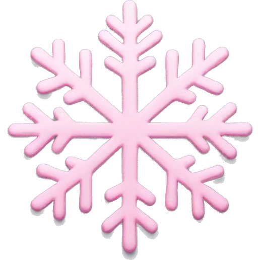 pastel pink snowflake   emoji