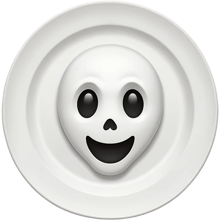 ghost shaped plate emoji