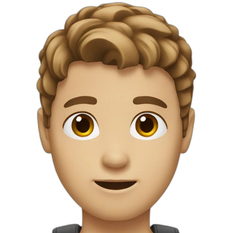 white  Boy Brown hair emoji