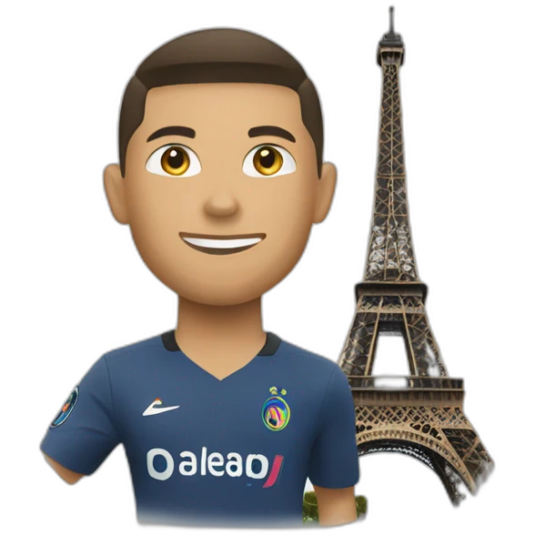 Ronaldo sur la Tour Eiffel emoji