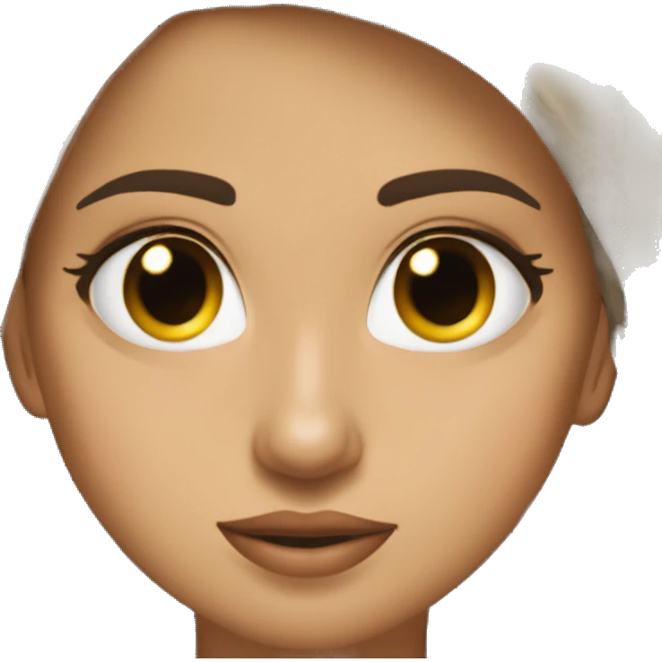 Chica morena de ojos marrones tirando beso emoji