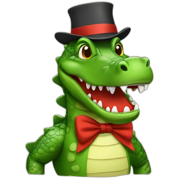 Aligator with hat red emoji