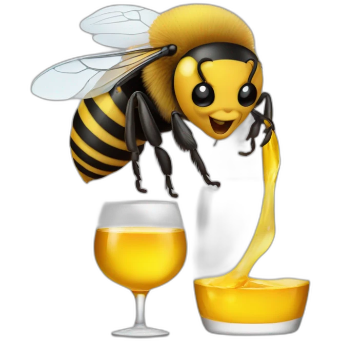 Bee drinking Alkohol emoji