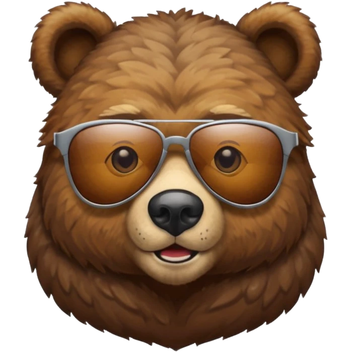 brown bear with sun glasses emoji