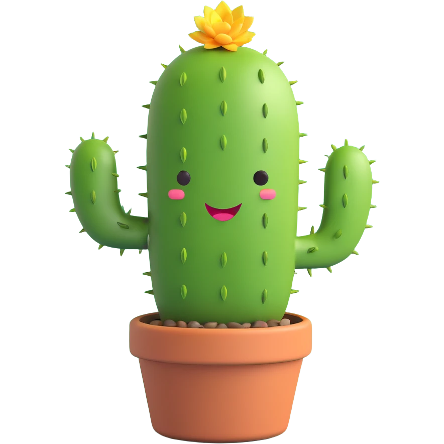 a green cactus emoji