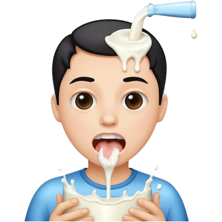 milk coming out mouth emoji