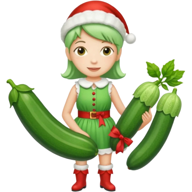 peppermint carrying a zucchini emoji