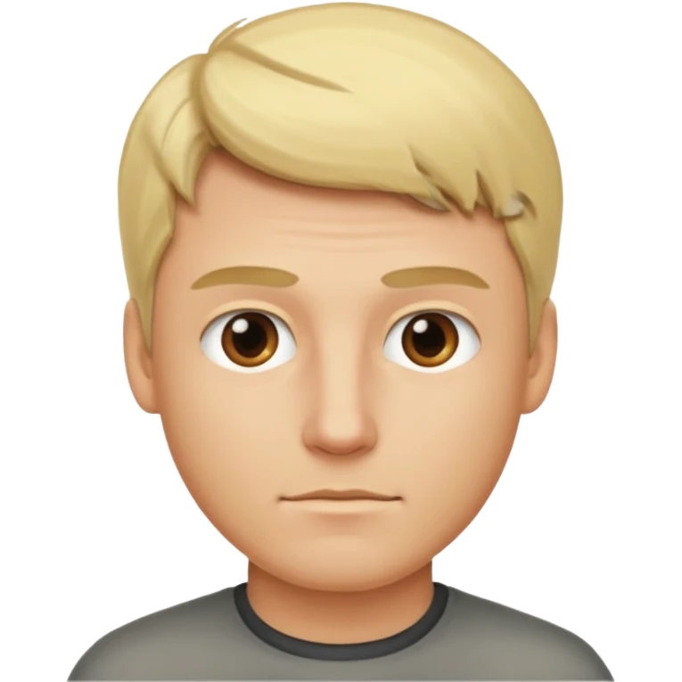 Blonde man playing smart emoji