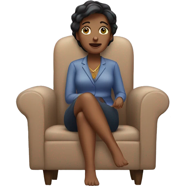 woman sitting on a chair emoji