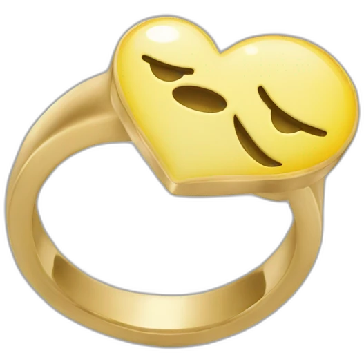 Cœur dans bague emoji