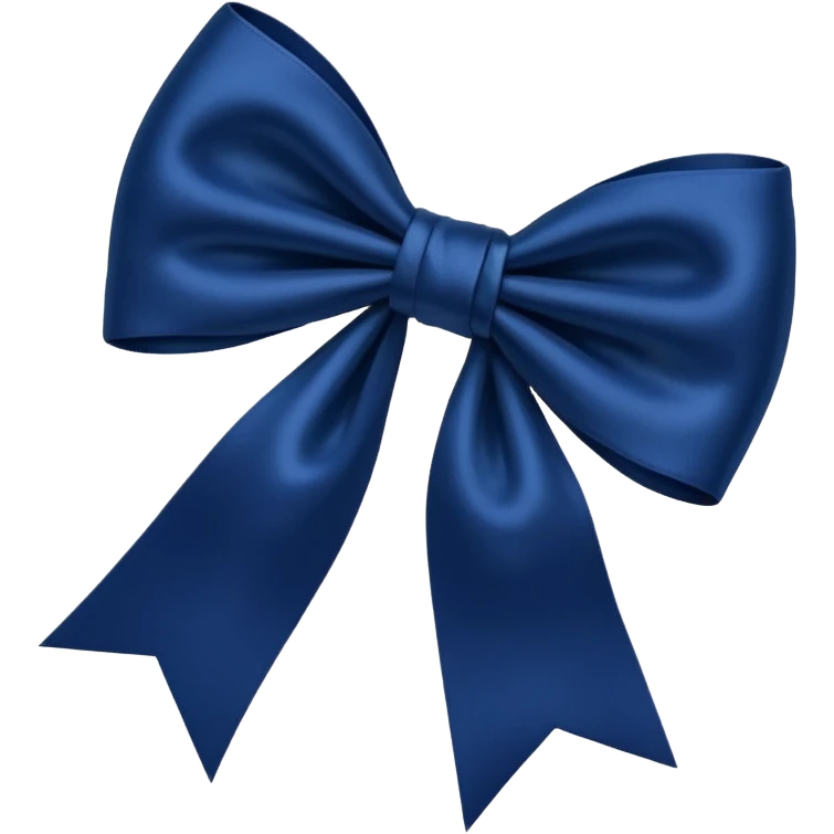 Navy blue bow emoji