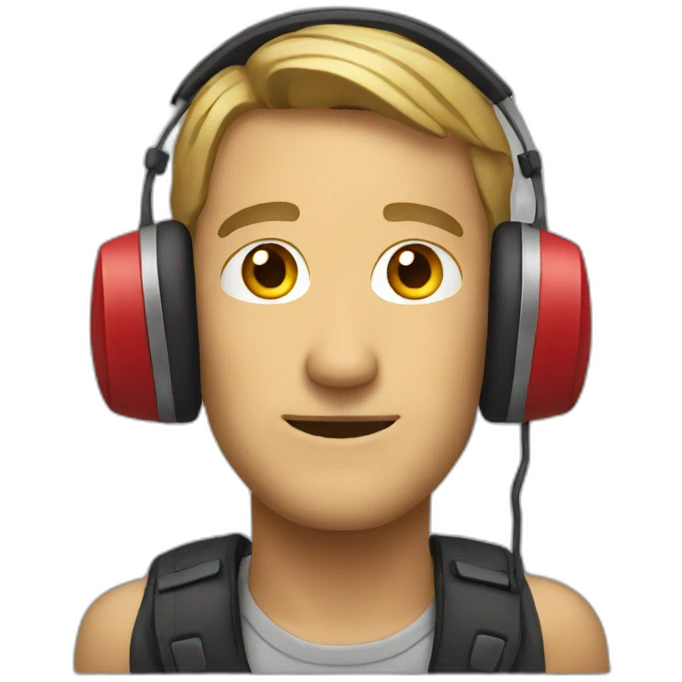 man headphone emoji