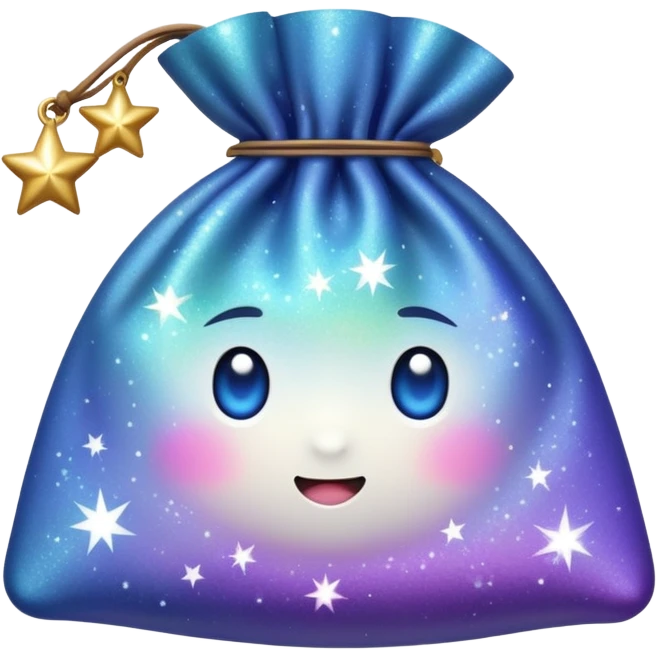 small pouch filled with stardust emoji