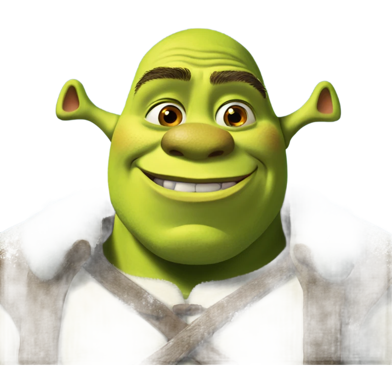 Shrek in the snow emoji