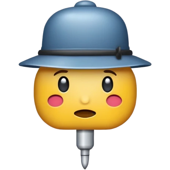Trauriger Emoji hat eine Kanone in der hand zielt auf sein eigenen Kopf und lacht  emoji