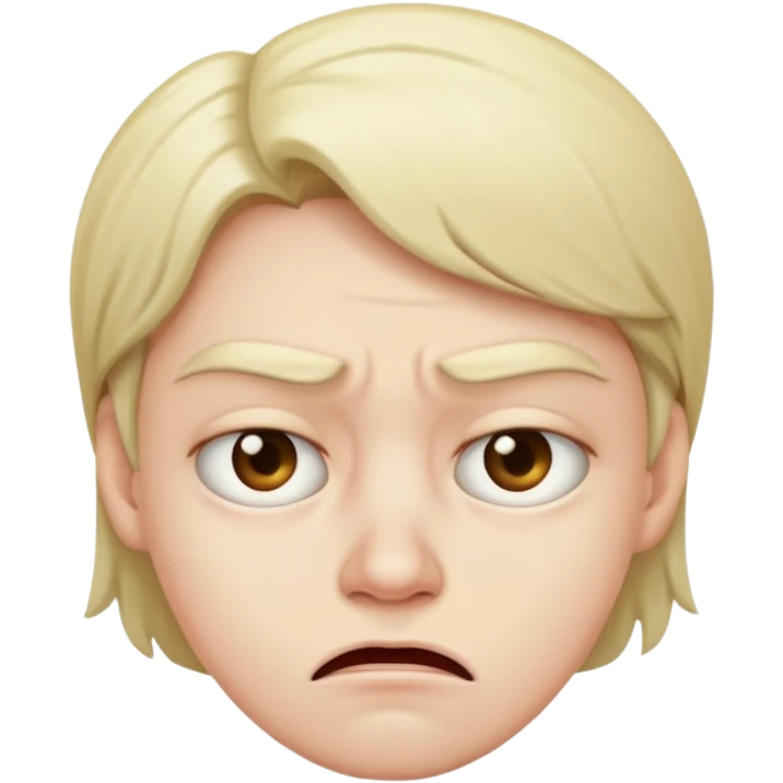 Disgusted face emoji