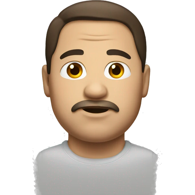 A fat man brunette emoji