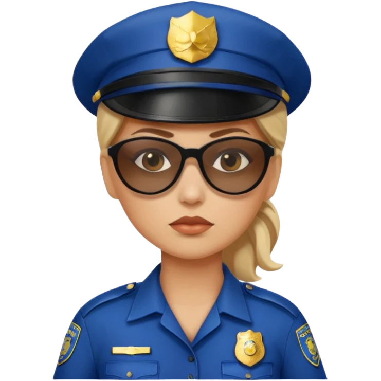 woman police wearing sun glasses emoji