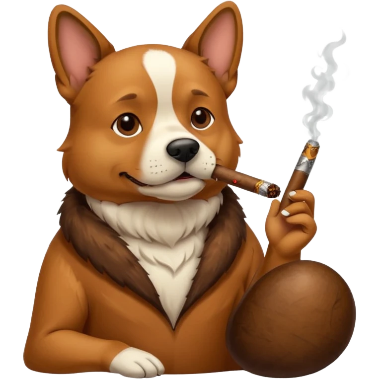Dog smoking  emoji